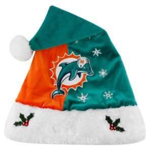  Miami Dolphins 2011 Team Logo Santa Hat