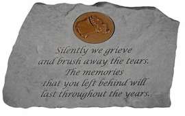 Silently We Grieve Memorial Stone w/ Insert  