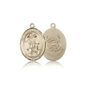  14kt Gold Guardian Angel / Coast Guard Medal: Jewelry