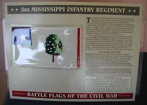 3rd Mississippi Infantry Regiment Civil War Flag Patch  