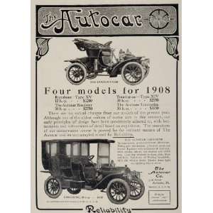  1907 Ad Autocar Limousine Doctors Car 1908 Model Price 