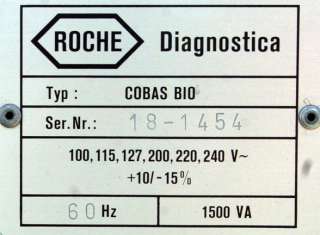 Roche Diagnostica COBAS BIO Chemistry Analyzer  