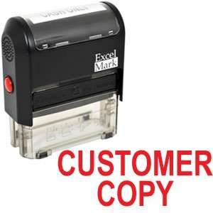  CUSTOMER COPY Self Inking Rubber Stamp   Red Ink 