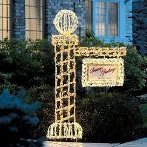 Personalized Lighted Holiday Signpost   Frontgate   Christmas Lights