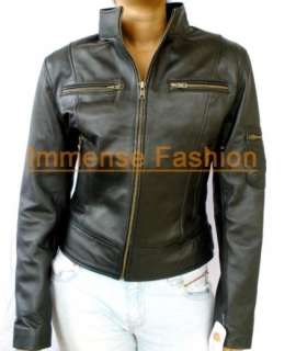 NWT Womens Bomber Leather Jacket Style 20F Size S XL  
