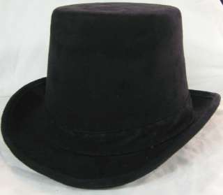 New Mens Authentic Black Coachman Hat w/ Black Band Wedding Formal 