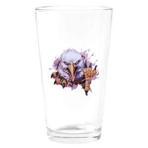  Pint Drinking Glass Bald Eagle Rip Out 