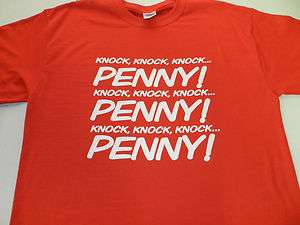 Bazinga Big Bang Theory Sheldon Cooper Knock Knock Knock Penny T Shirt 