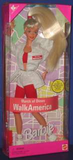 March of Dimes WALK AMERICA Barbie Doll Mattel 1997 MIB  