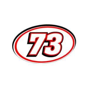    73 Number   Jersey Nascar Racing Window Bumper Sticker Automotive