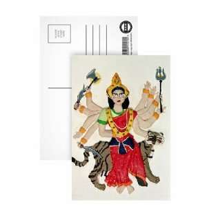Durga (oil and clay on paper) by Jung Sook Nam   Postcard (Pack of 8 