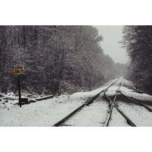  National Geographic, Converged Railroad Tracks in Snow, 20 