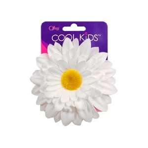  Offray Cool Kids Clip/Pin 4 Flower White (3 Pack) Pet 
