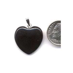  Black Obsidian 20mm Heart Pendant Arts, Crafts & Sewing
