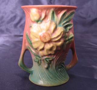 for your consideration a beautiful low vase in the peony pattern this