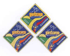 2007 World Scout Jamboree COLOMBIA SCOUTS Contingent Patch SET  