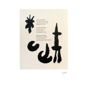 Joan Miro   Illustrated Poems parler Seul Lithograph Plate Signed