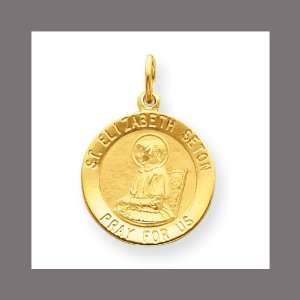  14k Saint Elizabeth Seton Medal Pendant Jewelry