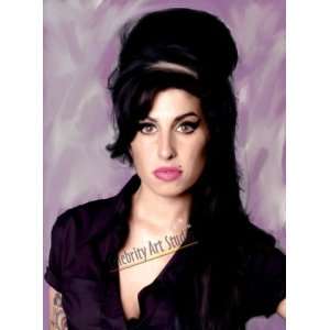  AMY WINEHOUSE CANVAS PAINTING MOUNTED 18X26X1.5