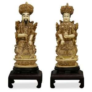  Chinese Emperor & Empress Sculpture