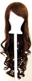 29 Long Curly w/ Long Bangs Pink Cosplay Wig NEW  