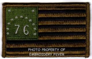 EF10 1776C CAMO BENNINGTON 76 FLAG BIKER PATCH  