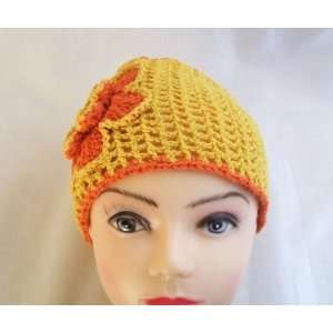  Yellow Orange Crochet Headband Beauty
