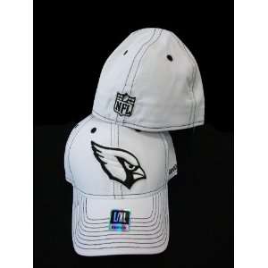  Arizona Cardinals White Shadow Flex Fit Hat / Cap: Sports 