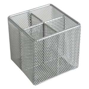   Covey Silver Mesh Pencil Cube by Design Ideas
