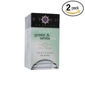   Teas & White Tea Blends   Fusion Green & White 18 tea bags (Pack of 2