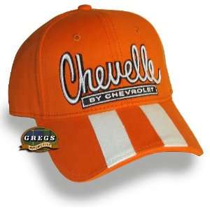   Chevelle Rally Stripe Hat Cap Orange (Apparel Clothing) Automotive