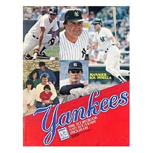   Unsigned 1986 New York Yankees Baseball Scorebook 