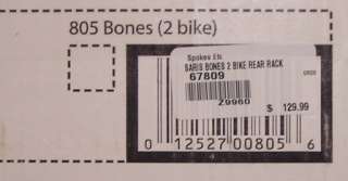 Saris Cycling Bones 2 Bike Bicycle Car Trunk Rack 805  