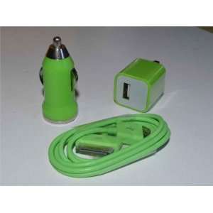   Car Charger + Cable for Ipod Iphone *Green*: Cell Phones & Accessories