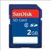 Lot of 2 New SanDisk Secure Digital 2GB SD Flash Memory Card 2 G GB 2G 