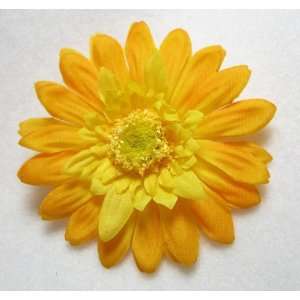  Bright Yellow Daisy Flower Hair Clip: Beauty