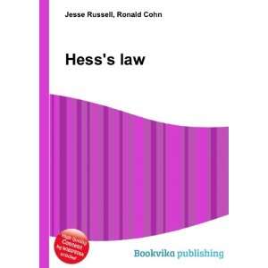  Hesss law Ronald Cohn Jesse Russell Books