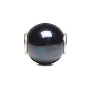 Black Noir Bead Charm in Sterling Silver By Novobeads   Made in the 
