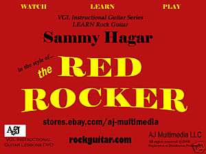 Custom Guitar Lessons, Learn Sammy Hagar   RED ROCKER!  
