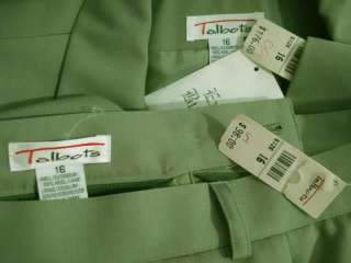 Talbots Size 16 Sage Green Wool Skirt Jacket Suit NWT  