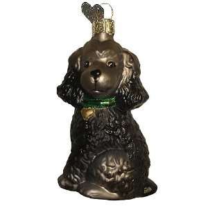  Black Poodle Dog Old World Glass Christmas Ornament #12152 