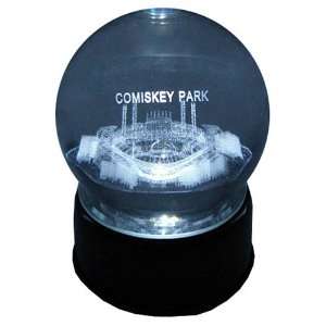   White Sox Comiskey Park Laser Etched Musical Crystal Ball Sports