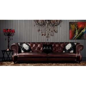  Chesterfield Leather Design 4 Seater Sofa   AX029