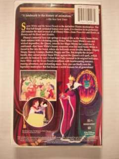 Walt Disney Masterpiece Snow White & the 7 Dwarfs VHS 717951524034 