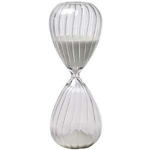   Lot Of 2 2 Hr. Ribbed Hourglass Sand Timer White 12