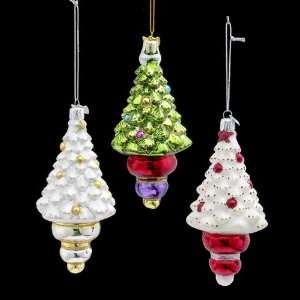 Club Pack of 12 Noble Gems Tree with Finial Base Christmas Ornaments 5 