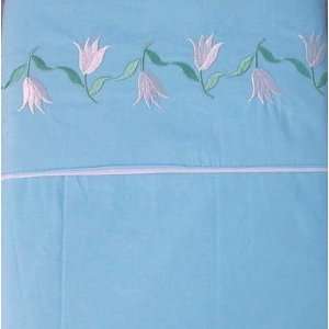  Adriana embroidery 280 TC 100% cotton queen sheet set 