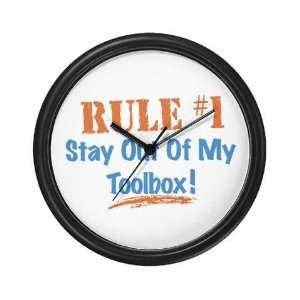  Toolbox Rules Funny Wall Clock by  Everything 