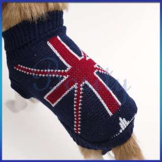 Puppy Pet Dog Pullover Turtleneck Sweater Coat Clothes Winter Fall 