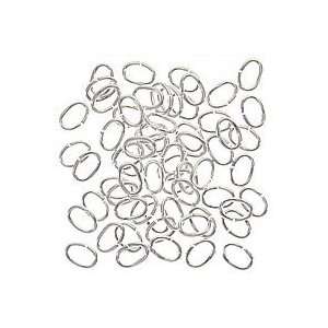  Silver Plated Oval Jump Rings 4 x 6mm 20 Gauge (50)